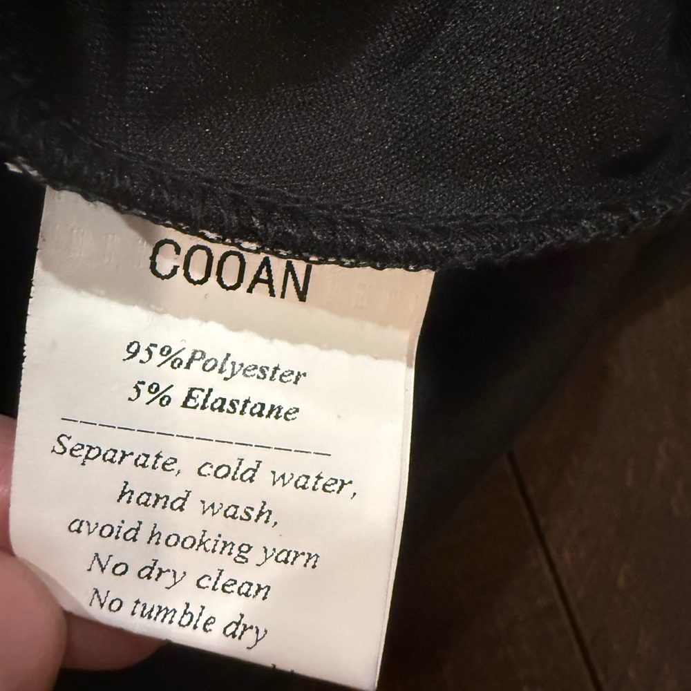 NWT Cooan Black V-Neck Ruffle Midi Dress Evening Cocktail L - Picture 6 of 6